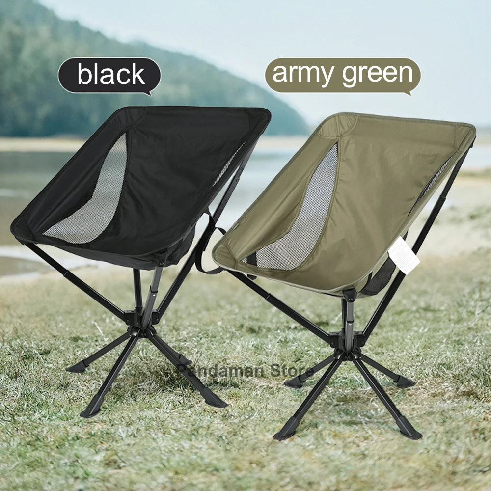 🥇360 Degree Swivel🔥Portable Folding Chair