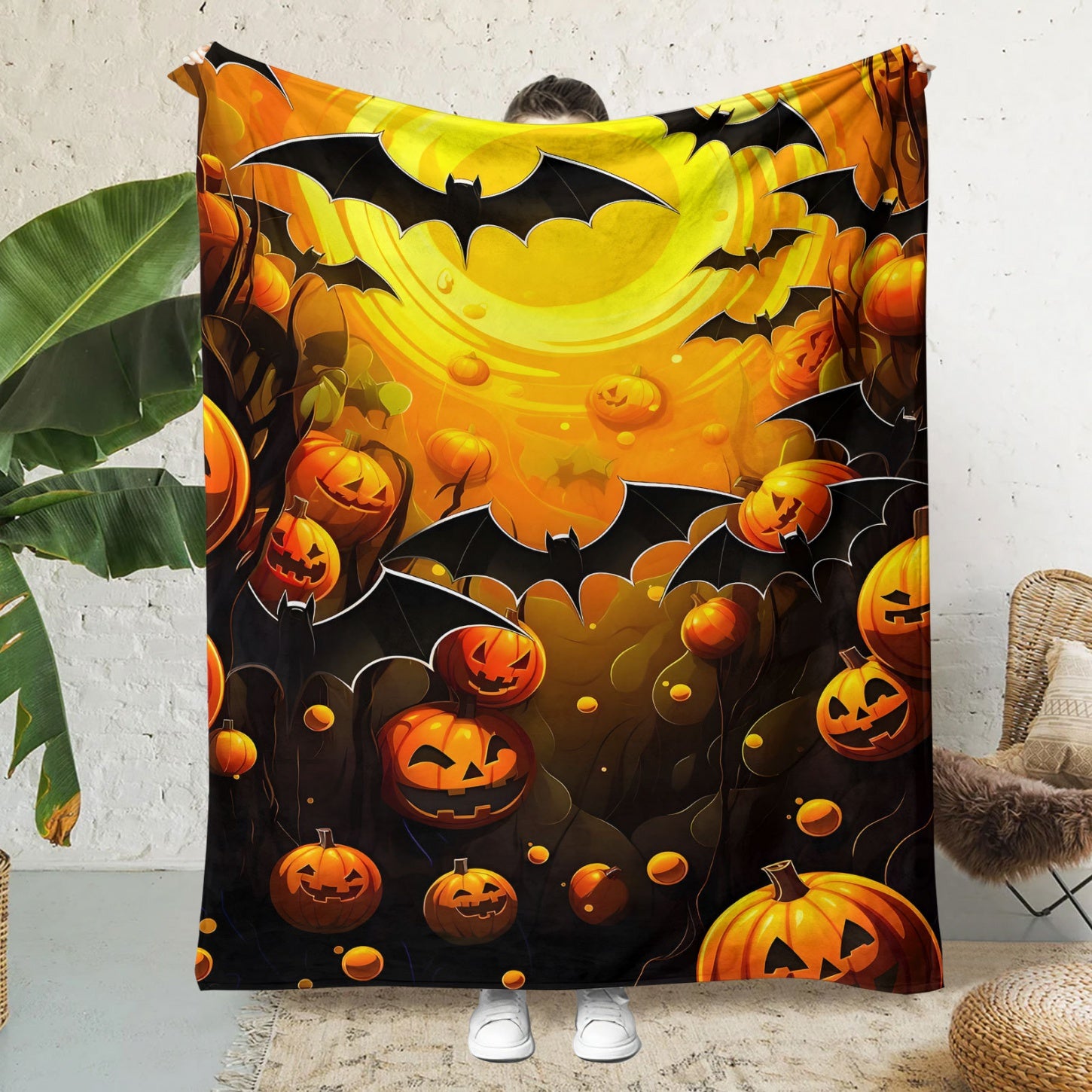 🥇Flannel Blanket Halloween Blanket Series