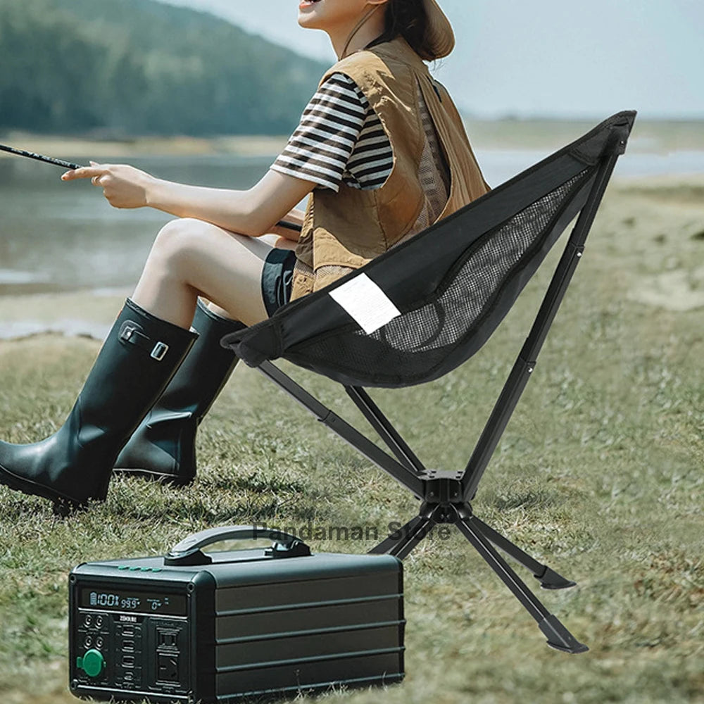 🥇360 Degree Swivel🔥Portable Folding Chair