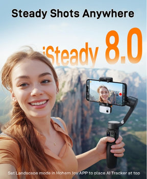 🥇🥇AI Face Tracking Function Axis Gimbal Phone Stabiliser