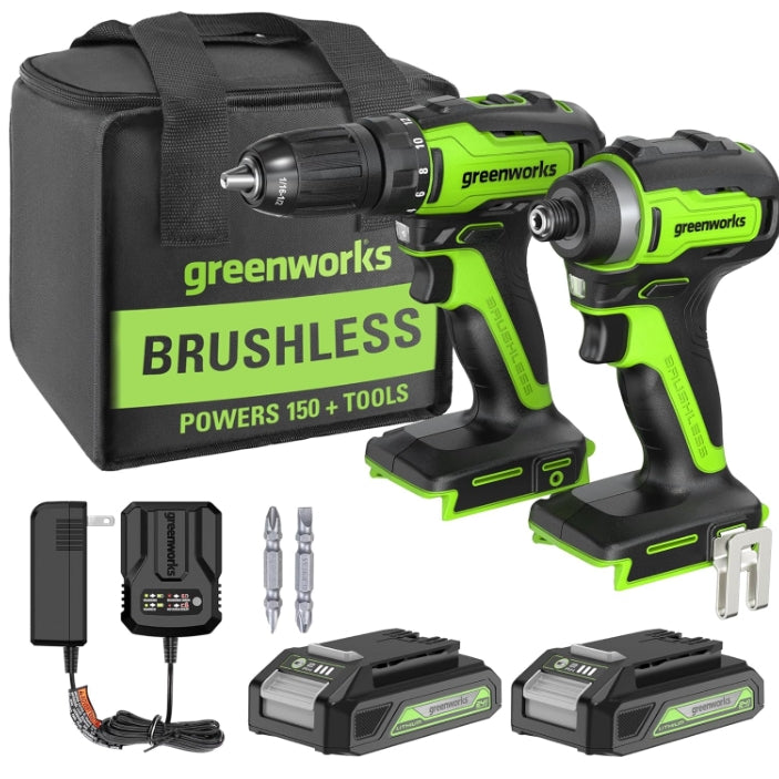 🥇🥇90 Pcs Impact Rated Drive Powerful Brushless Cordless Drill + Impact Drill Combo Kit🛠🛠🛠