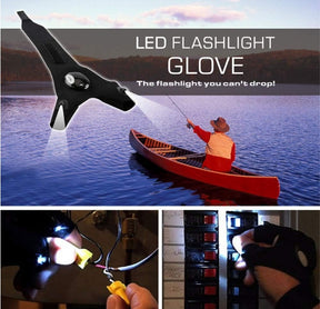 🥇🥇LED Waterproof Fingerless Flashlight Gloves