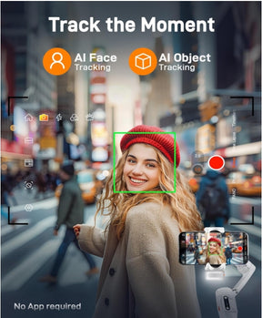 🥇🥇AI Face Tracking Function Axis Gimbal Phone Stabiliser