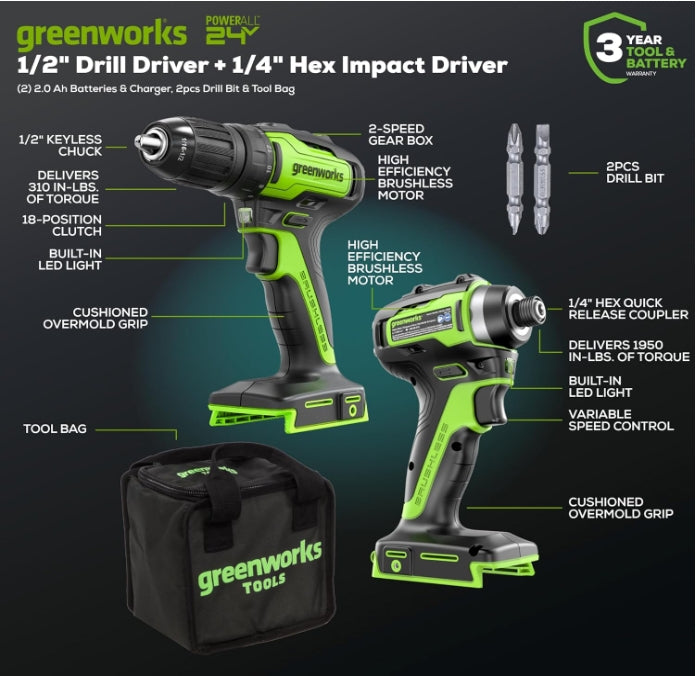 🥇🥇90 Pcs Impact Rated Drive Powerful Brushless Cordless Drill + Impact Drill Combo Kit🛠🛠🛠