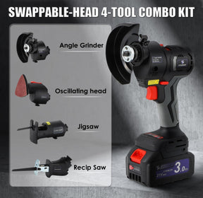 🥇🥇Cordless Power 4-Tool Combo Set🛠🛠🛠 Home Garden DIY Multi-Tool Set