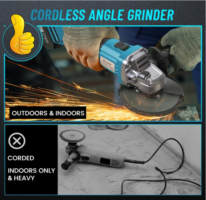 🥇🥇Portable Cordless Angle Grinder Kit