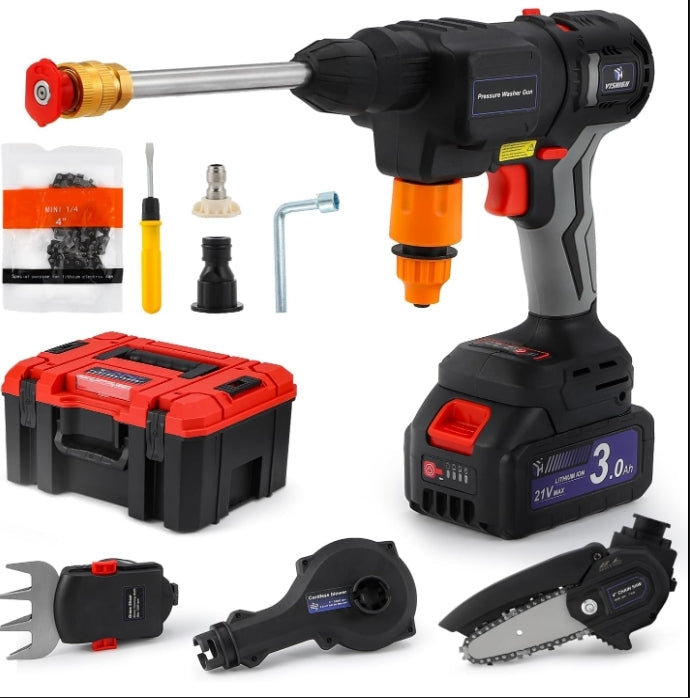 🥇🥇Cordless Power 4-Tool Combo Set🛠🛠🛠 Home Garden DIY Multi-Tool Set