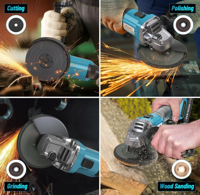 🥇🥇Portable Cordless Angle Grinder Kit