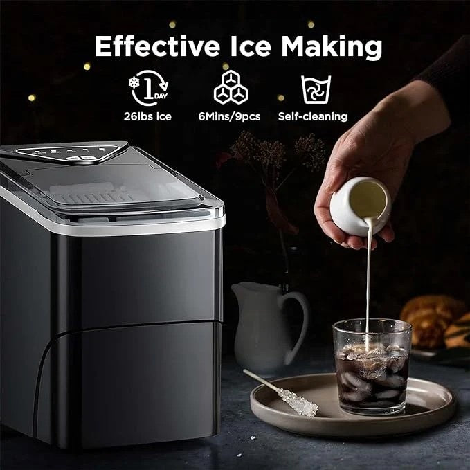 🥇Countertop Ice Maker Self-Ice Scoop & Basket🥇