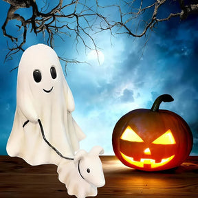 🥇🎃Early Halloween Specials 50% ✨ 2024 Ghost Walking Dog Statue 👻🔥