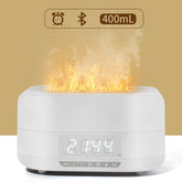 5 in 1 New Design Humidifier Flame Diffuser with Bluetooth Speaker Alarm Clock