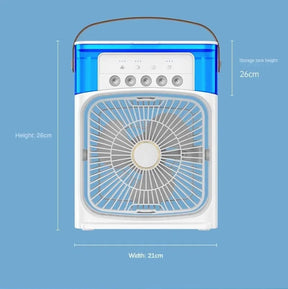 Portable cooling misting fan