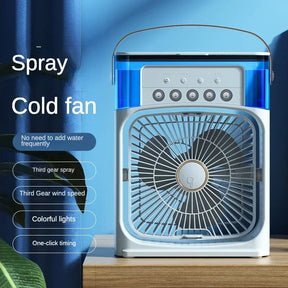 Portable cooling misting fan