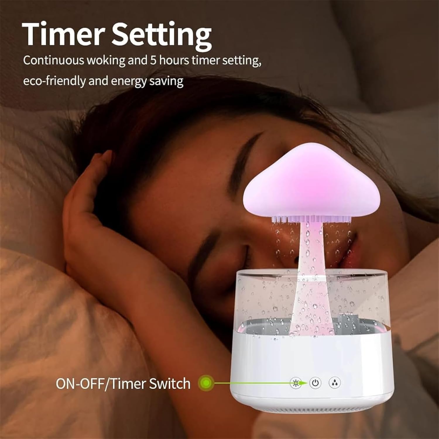 🥇🥇7 Colors Rain Cloud Diffuser Sleep Aid Aromatherapy 2 in 1 Humidifier